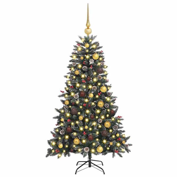 vidaXL &Aacute;rbol de Navidad artificial Verde 150 cm PVC, Pl&aacute;stico y Acero