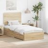 vidaXL Estructura de cama con cabecera Roble Sonoma 75 x 190 cm