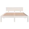 vidaXL Estructura de cama doble sin colch&oacute;n blanco 135x190 cm