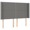 vidaXL Cama box spring colch&oacute;n y luces LED tela gris oscuro 140x190 cm
