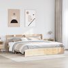 vidaXL Estructura de cama con cabecero madera maciza pino 180x200 cm