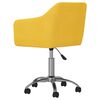 vidaXL Sillas de comedor giratorias 6 unidades tela amarillo