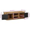 vidaXL Mueble de TV con puertas madera maciza de mango 105x35x36 cm