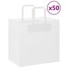 vidaXL Bolsas de papel con asas 50 uds blanca 26x17x25 cm