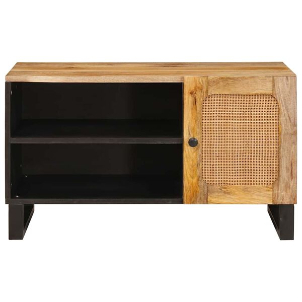 vidaXL Mueble de TV Marr&oacute;n 80 x 33 x 46 cm Madera de mango maciza