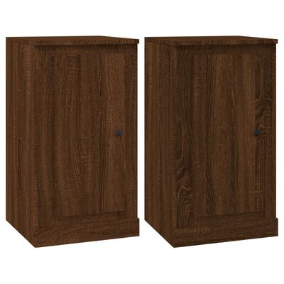 vidaXL Aparadores 3 piezas madera contrachapada marrón roble