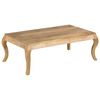 vidaXL Mesa de centro de madera de mango maciza 116x66x41 cm