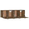 vidaXL Armarios pared 2 uds contrachapada roble ahumado 80x35x36,5 cm
