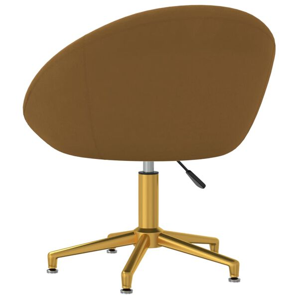 vidaXL Sillas de comedor 2 unidades terciopelo marr&oacute;n