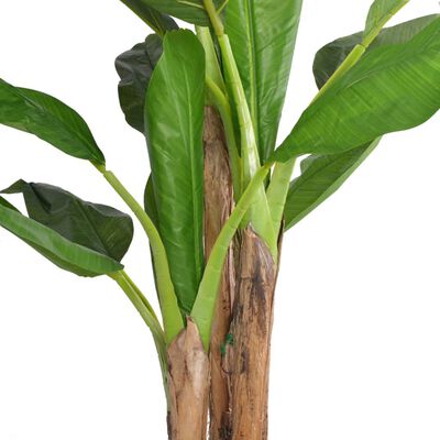 vidaXL Árbol bananero artificial con macetero 175 cm verde