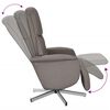 vidaXL Sill&oacute;n reclinable con reposapi&eacute;s tela gris taupe