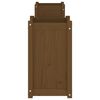 vidaXL Banco con jardineras madera maciza pino marrón miel 180x36x63cm