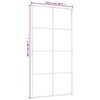 vidaXL Puerta corredera ESG vidrio y aluminio blanca 102,5x205 cm