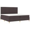 vidaXL Cama tipo Box Spring Marr&oacute;n Oscuro 200 x 200 cm tela