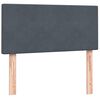 vidaXL Cama box spring con colch&oacute;n terciopelo gris oscuro 90x220 cm