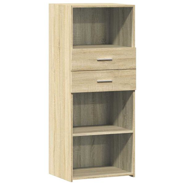 vidaXL Aparador alto madera de ingeniería roble Sonoma 50x42,5x124 cm