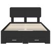 vidaXL Estructura de cama Negro 120 x 190 cm Madera de ingenier&iacute;a