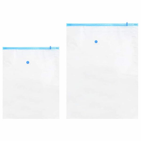 vidaXL Bolsas de almacenamiento 5 pcs Transparente y Azul 130 x 100 cm