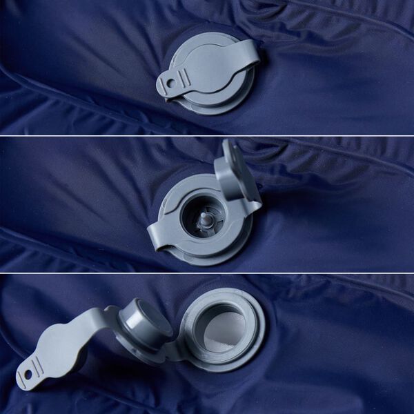 vidaXL Colch&oacute;n de camping autoinflable con almohada 1 persona azul