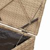 vidaXL Caja de cojines Beige 50 x 50 x 50 cm ratán sintético