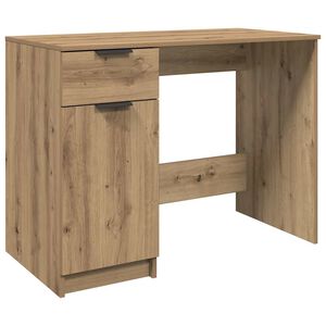 vidaXL Escritorio de madera de ingenier&iacute;a roble artisan 100x50x75 cm