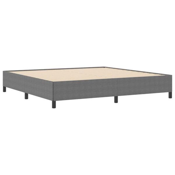 vidaXL Cama tipo Box Spring Gris Claro 200 x 200 cm Tela de Pana