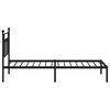 vidaXL Estructura cama sin colch&oacute;n con cabecero metal negro 100x190 cm