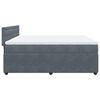 vidaXL Cama box spring con colch&oacute;n terciopelo gris oscuro 180x200 cm
