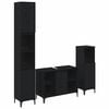 vidaXL Juego de muebles de ba&ntilde;o 3 uds. Roble negro