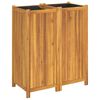 vidaXL Jardinera con forro madera maciza de acacia 84x42x100 cm