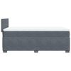 vidaXL Cama box spring con colch&oacute;n terciopelo gris oscuro 90x200 cm
