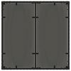 vidaXL Mesa de jardín superficie de vidrio ratán PE negro 90x90x75 cm