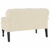 vidaXL Banco Chesterfield Crema 119.5 x 64.5 x 75 cm Cuero sintético