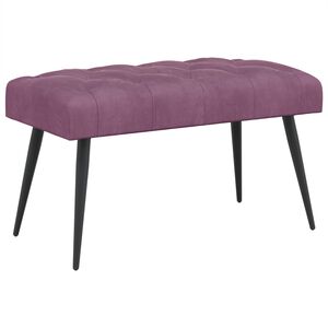vidaXL Banco con tapicer&iacute;a con botones Morado 80 x 40 x 46 cm
