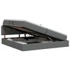 vidaXL Cama con almacenamiento y colch&oacute;n Gris oscuro 200 x 200 cm