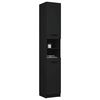 vidaXL Armario de ba&ntilde;o de madera contrachapada negro 32x34x188,5 cm