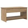 vidaXL Mesa de Caf&eacute; Roble artisan 80 x 50,5 x 41,5 cm