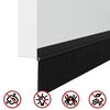 vidaXL Sellos de cepillo para puertas autoadhesivos 12 pcs Negro