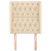 vidaXL Cabecero con orejas de tela color crema 83x23x118/128 cm
