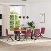 vidaXL Sillas de comedor 6 unidades tela rojo tinto