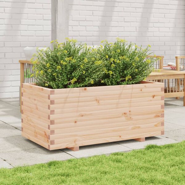 vidaXL Jardinera madera maciza de pino 110x60x49,5 cm