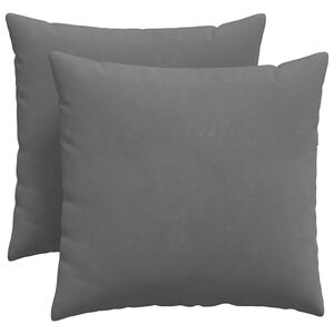 vidaXL Cojines de sof&aacute; 2 pcs Gris oscuro 50 x 50 cm tela