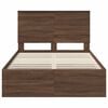 vidaXL Estructura de cama Roble Marr&oacute;n 120 x 200 cm Madera Ingenieril