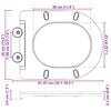 vidaXL Asiento de WC Gris 44 x 36,4 x 3,4 cm Duroplast