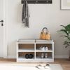 vidaXL Banco de recibidor SANDNES madera maciza pino blanco 87x40x50cm