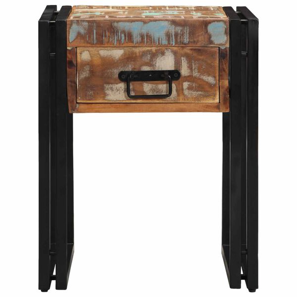 vidaXL Mesa Auxiliar 40 x 40 x 50 cm Madera s&oacute;lida recuperada