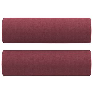 vidaXL Cojines decorativos 2 uds tela rojo tinto 15x50 cm