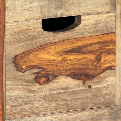 vidaXL Aparador de madera maciza de sheesham gris 100x30x50 cm