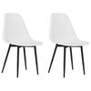 vidaXL Sillas de comedor 2 unidades blancas PP