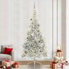 vidaXL &Aacute;rbol de Navidad Artificial Preiluminado Plateado 240 cm PET